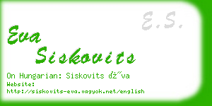 eva siskovits business card